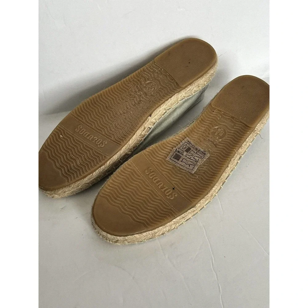 New! SOLUDOS •Women 5.5• Embroidered Flamingo Smoking Slipper Flat Espadrille